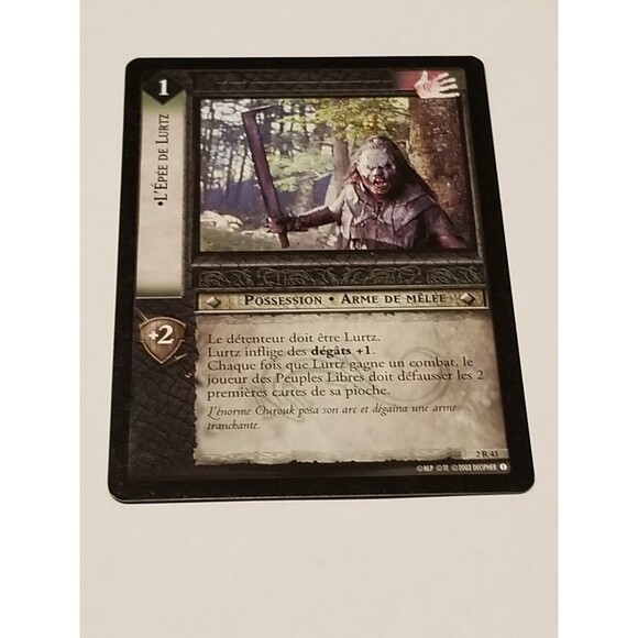 LoTR TCG Lord Of The Rings MoM Mines of Moria Lurtz's Sword French Language 2R43 - Picture 1 of 2